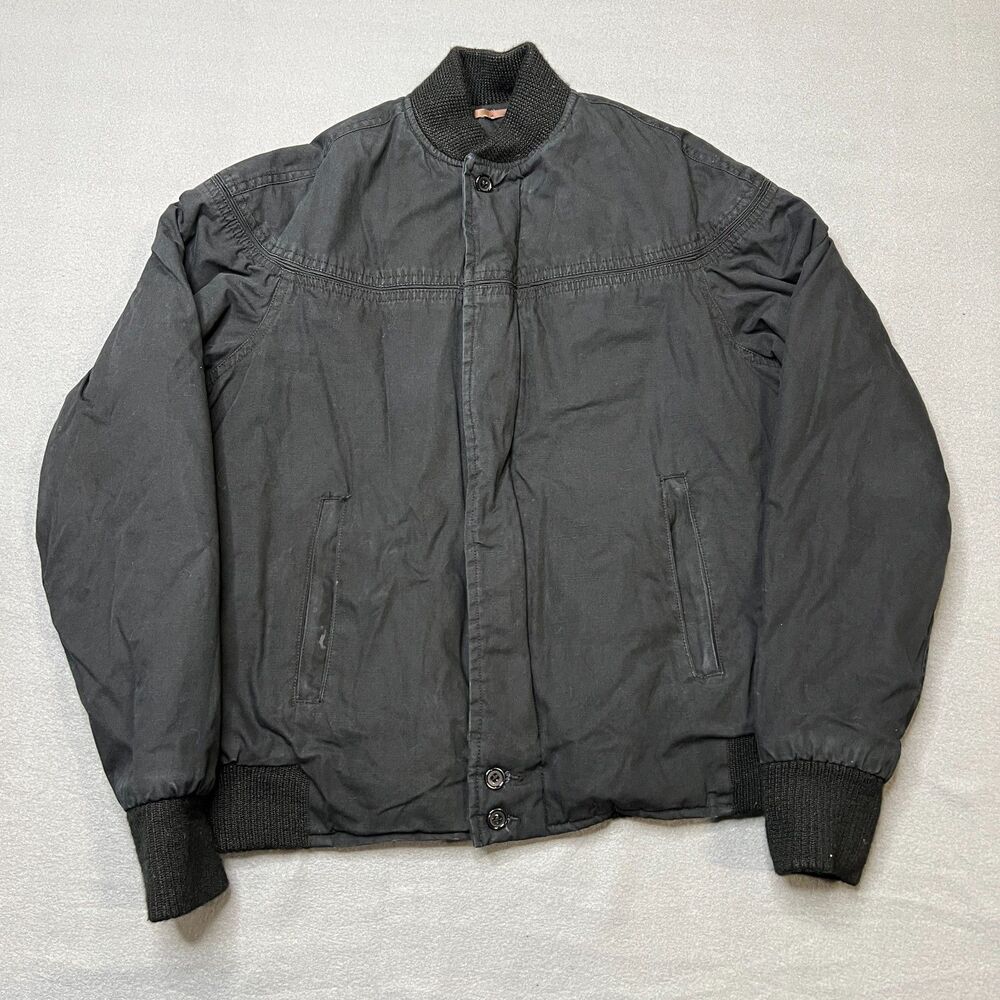 Vintage Derby Of San Francisco Jacket Men's XS Black Full Zip Gold Paisley Lined
